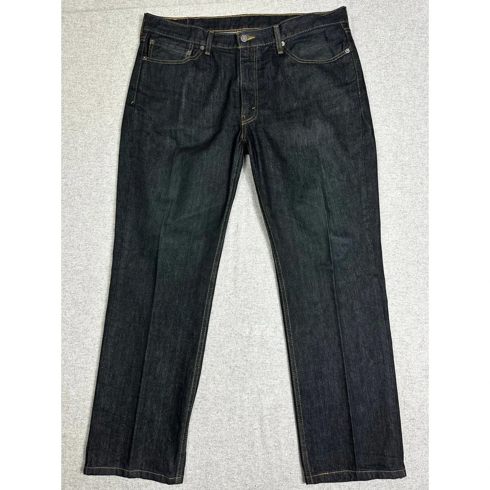 Levis 514 Jeans Mens 38x30 Dark Wash Blue Straight Leg Denim Indigo